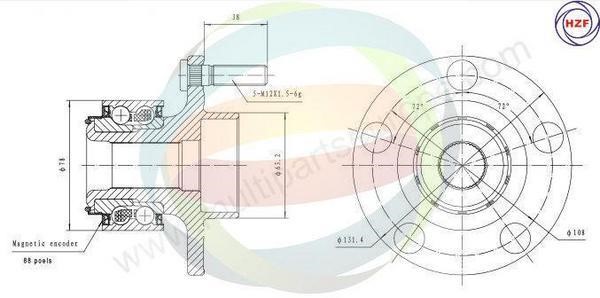 Odm-multiparts 70-150026 Wheel bearing kit 70150026