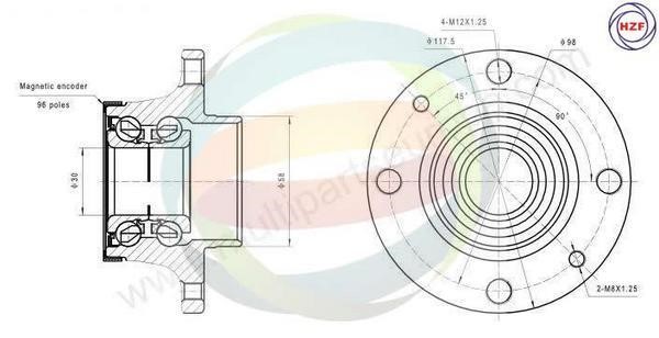 Odm-multiparts 70-350065 Wheel bearing kit 70350065