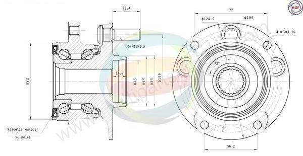 Odm-multiparts 70-090124 Wheel bearing kit 70090124