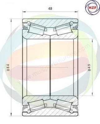 Odm-multiparts 70-160016 Wheel bearing kit 70160016