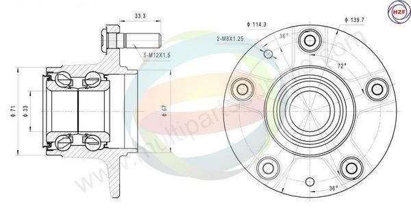 Odm-multiparts 70-050081 Wheel bearing kit 70050081
