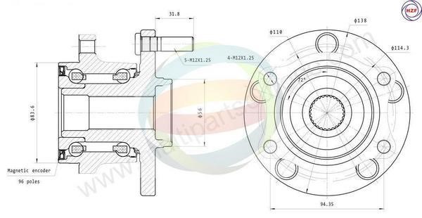 Odm-multiparts 70-070027 Wheel bearing kit 70070027