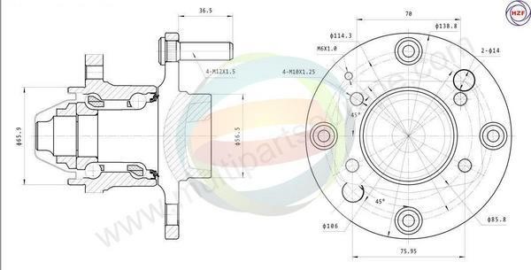 Odm-multiparts 70-000016 Wheel bearing kit 70000016