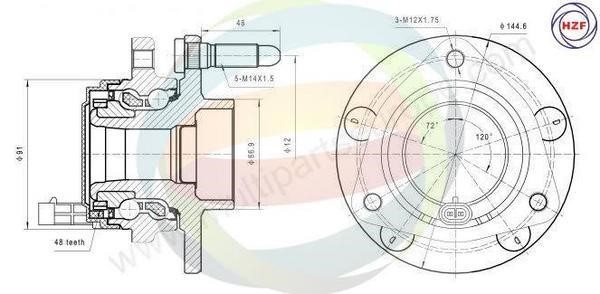 Odm-multiparts 70-000054 Wheel bearing kit 70000054