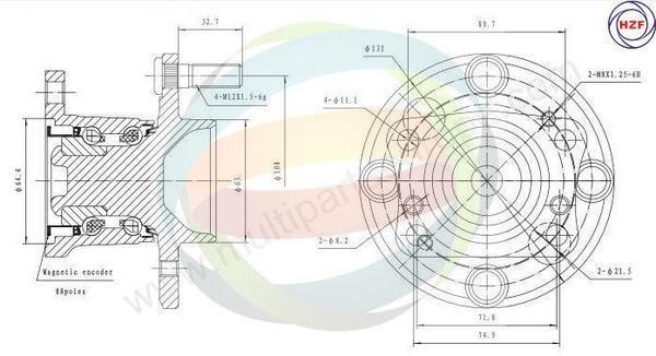 Odm-multiparts 70-010058 Wheel bearing kit 70010058