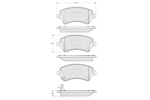 Procodis France PF1374 Brake Pad Set, disc brake PF1374