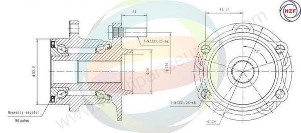 Odm-multiparts 70-070009 Wheel bearing kit 70070009