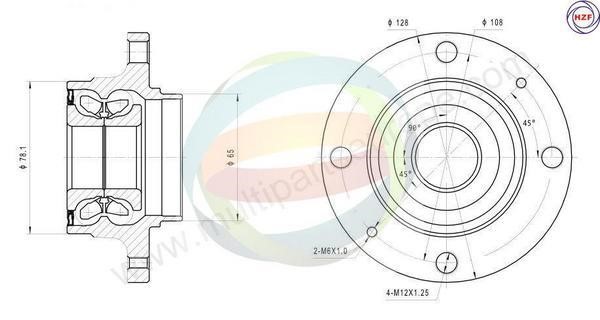 Odm-multiparts 70-160069 Wheel bearing kit 70160069
