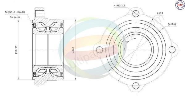 Odm-multiparts 70-340048 Wheel bearing kit 70340048