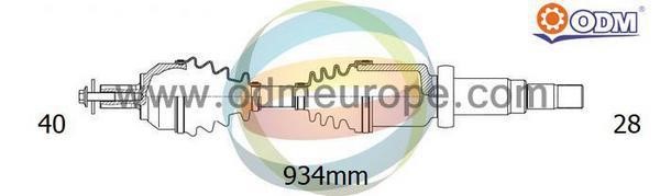 Odm-multiparts 18-152830 Drive shaft 18152830