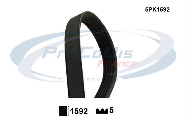Procodis France 5PK1592 V-ribbed belt 5PK1592 5PK1592