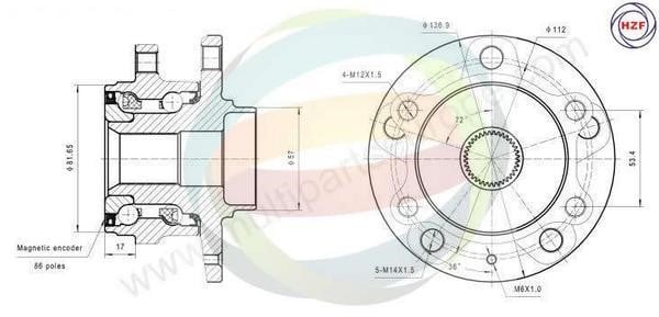 Odm-multiparts 70-210095 Wheel bearing kit 70210095