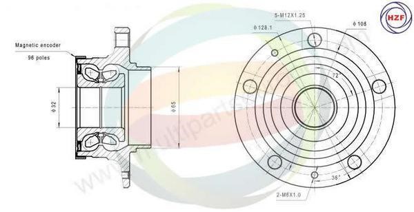 Odm-multiparts 70-160122 Wheel bearing kit 70160122