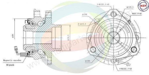 Odm-multiparts 70-230011 Wheel bearing kit 70230011