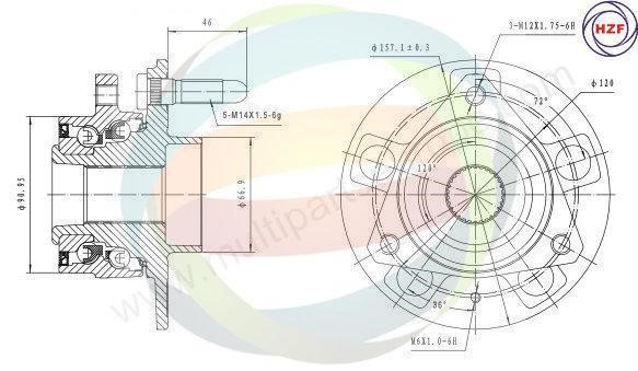 Odm-multiparts 70-230029 Wheel bearing kit 70230029