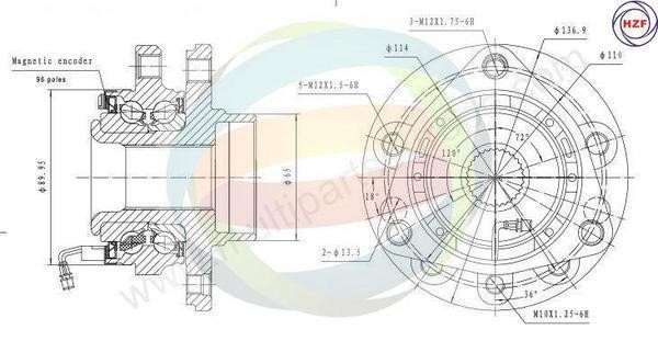 Odm-multiparts 70-230026 Wheel bearing kit 70230026