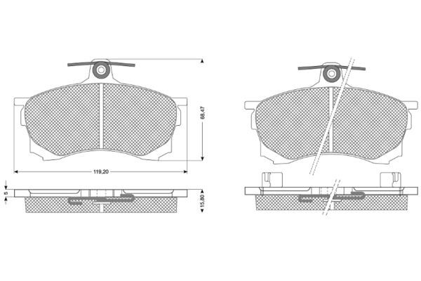 Procodis France PF1153 Brake Pad Set, disc brake PF1153