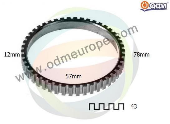 Odm-multiparts 26080009 Ring ABS 26080009