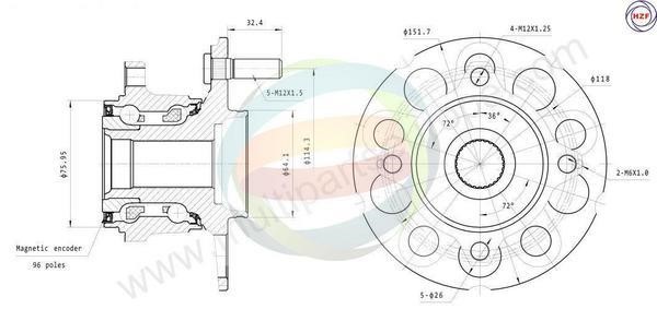 Odm-multiparts 70-040036 Wheel bearing kit 70040036