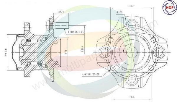 Odm-multiparts 70-090045 Wheel bearing kit 70090045
