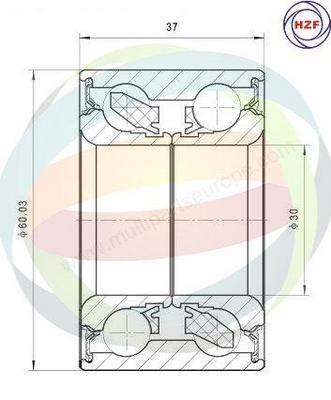 Odm-multiparts 70-350103 Wheel bearing kit 70350103