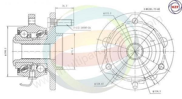 Odm-multiparts 70-220040 Wheel bearing kit 70220040