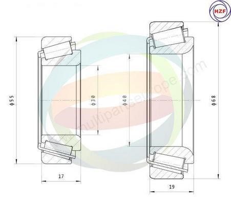 Odm-multiparts 70-160083 Wheel bearing kit 70160083