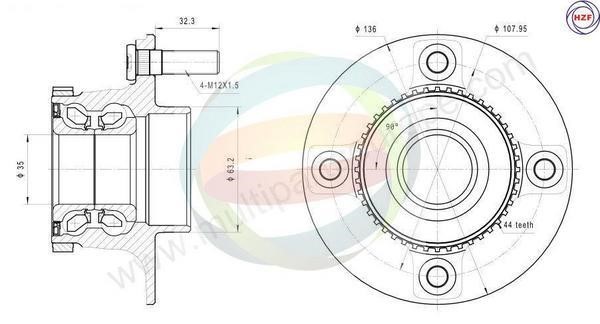 Odm-multiparts 70-010037 Wheel bearing kit 70010037