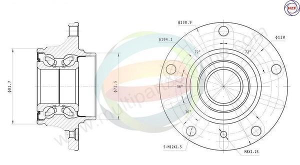 Odm-multiparts 70-340005 Wheel bearing kit 70340005