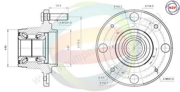 Odm-multiparts 70-150021 Wheel bearing kit 70150021