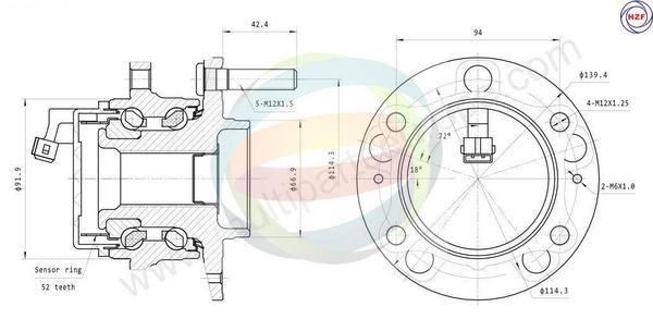 Odm-multiparts 70-080055 Wheel bearing kit 70080055