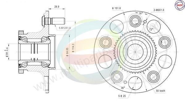 Odm-multiparts 70-040094 Wheel bearing kit 70040094