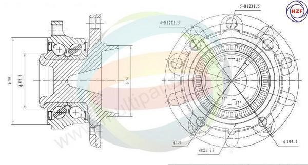 Odm-multiparts 70-340003 Wheel bearing kit 70340003