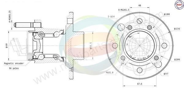 Odm-multiparts 70-230049 Wheel bearing kit 70230049