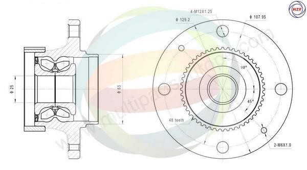 Odm-multiparts 70-160112 Wheel bearing kit 70160112