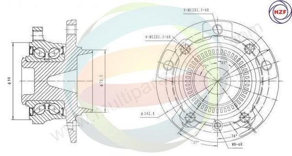 Odm-multiparts 70-340038 Wheel bearing kit 70340038