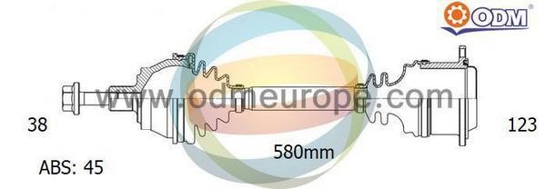 Odm-multiparts 18-215031 Drive Shaft 18215031