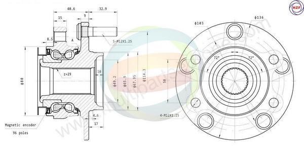 Odm-multiparts 70-060103 Wheel bearing kit 70060103