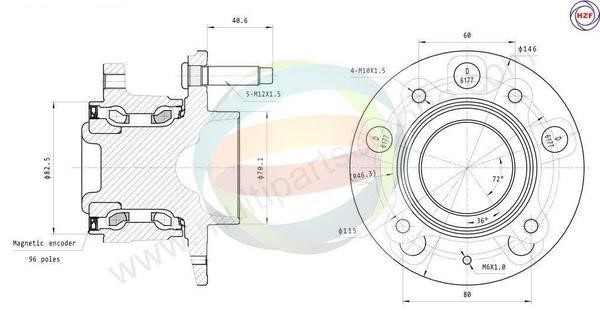 Odm-multiparts 70-230087 Wheel bearing kit 70230087