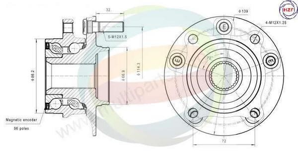 Odm-multiparts 70-080104 Wheel bearing kit 70080104
