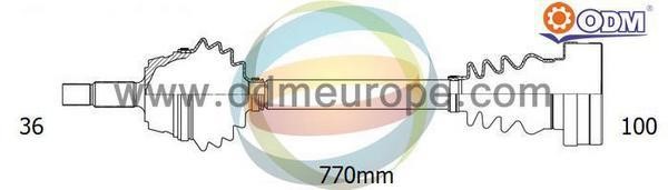 Odm-multiparts 18-212380 Drive Shaft 18212380