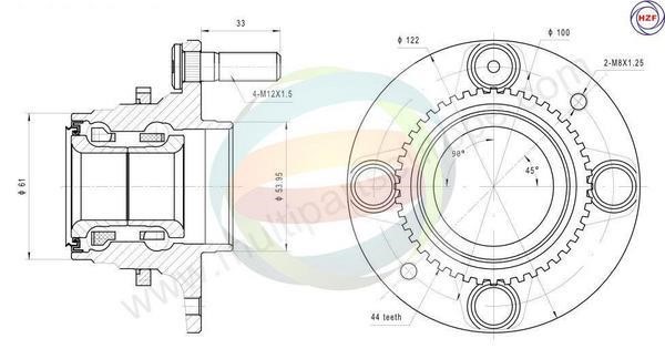 Odm-multiparts 70-050059 Wheel bearing kit 70050059