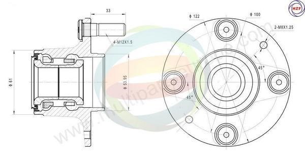 Odm-multiparts 70-050014 Wheel bearing kit 70050014