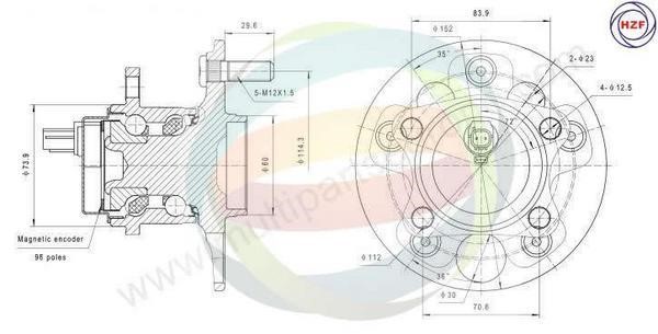 Odm-multiparts 70-090054 Wheel bearing kit 70090054