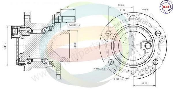 Odm-multiparts 70-010117 Wheel bearing kit 70010117