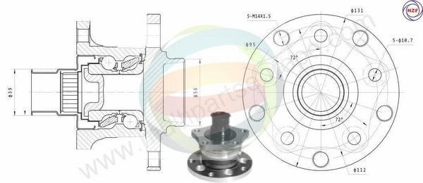 Odm-multiparts 70-210057 Wheel bearing kit 70210057