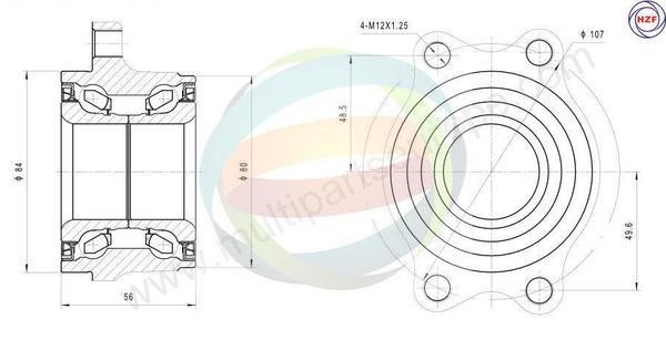Odm-multiparts 70-070018 Wheel bearing kit 70070018