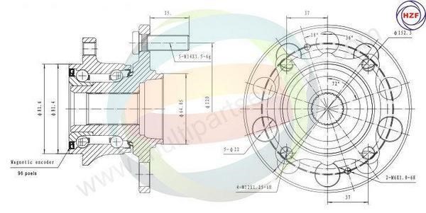 Odm-multiparts 70-040028 Wheel bearing kit 70040028