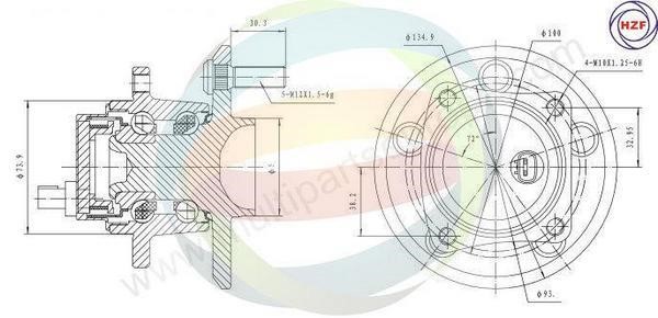 Odm-multiparts 70-090037 Wheel bearing kit 70090037