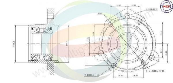 Odm-multiparts 70-040067 Wheel bearing kit 70040067